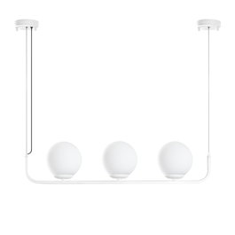 Opviq Faruk - 13717 Lámpara de araña de metal blanca con altura ajustable